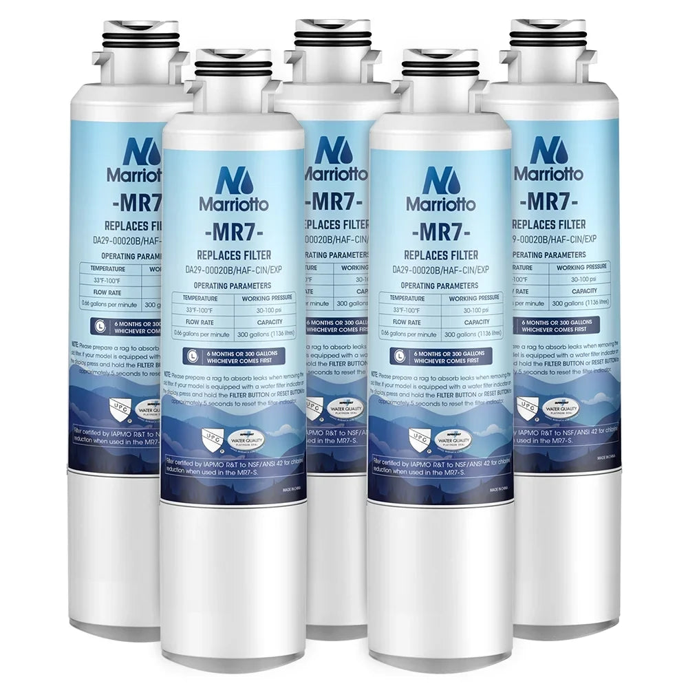 MARRIOTTO DA29-00020B Replacement Water Filter for DA29-00020B, HAF-CIN/EXP, RF4267HARS, 5 Pack