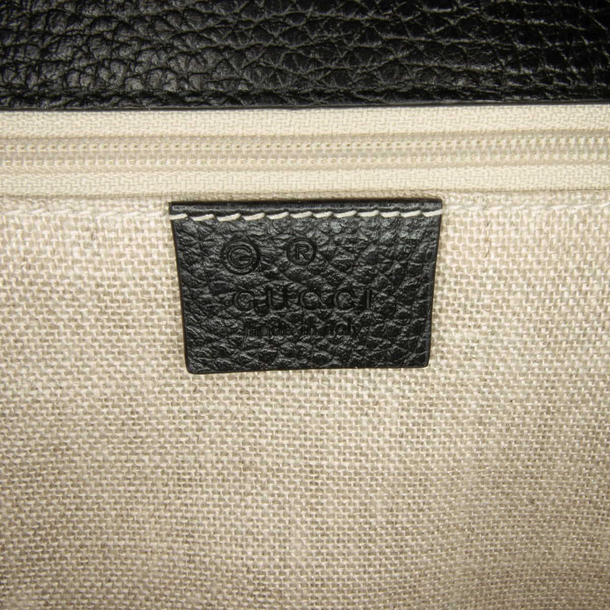 Pre-Owned Authenticated Gucci Medium Dollar Interlocking G Crossbody Bag Calf Leather Midnight Unisex (Good)