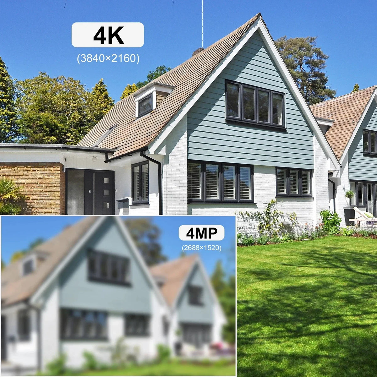 ANPVIZ 8MP Bullet Camera 4X Zoom Camera Support Human Vehicle Detection 30M IR Distance Built in Mic H.265 IP66