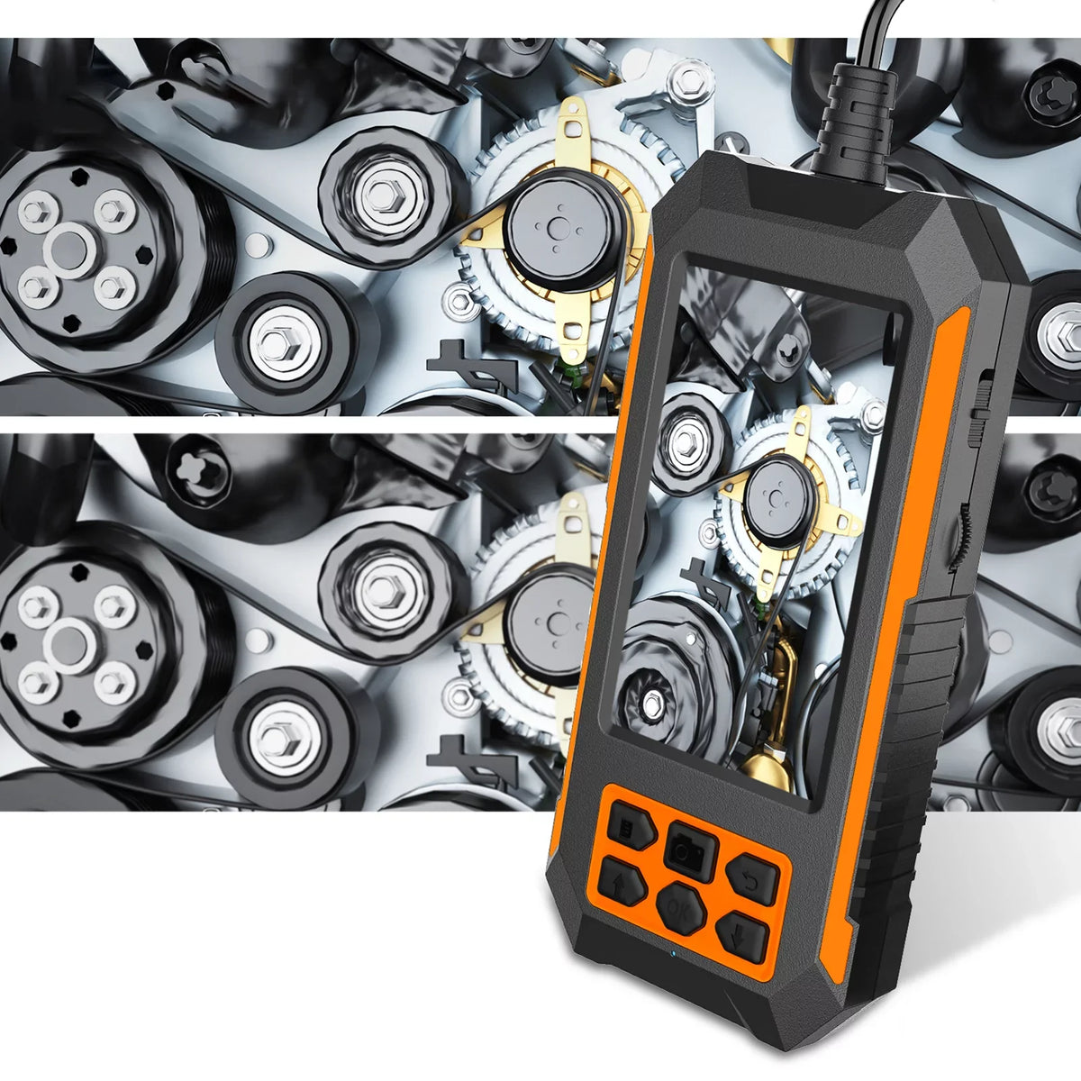 Shinysix Industrial endoscope,1944P 8 LED Waterproof Camera Camera Camera Dual 1080P/2592 * 1944P IP68 Waterproof Camera Camera 4.5 Centimeter 4.5 Inch Display LED IP68 Waterproof Inch Display 5m