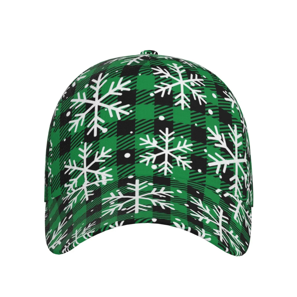 Balery Baseball Cap Adjustable Size for Running Workouts and Outdoor Activities All Seasons Dad Hat(Christmas Pattern At Buffalo Plaid)
