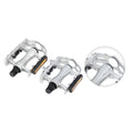 Unique Bargains Charcoal Bicycle Pedals Appropriate for Off-Road Mountains bike Cycling Alumnium Alloy Silver Tone 2Pcs