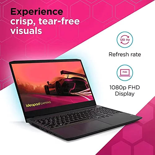 Lenovo IdeaPad Gaming 3 15.6" FHD 120Hz Gaming Laptop, AMD Ryzen 5-5600H, 8GB RAM 1TB SSD, RTX 3050 Ti 4GB GDDR6, Backlit Keyboard, Bluetooth, Webcam, WiFi, Windows 11, Shadow Onyx