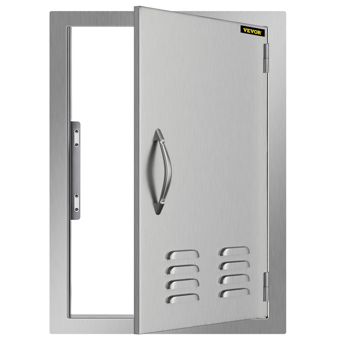 BBQ Access Door 17x24 Centimeter Stainless Steel Single Vertical Island Door with Vents for Storage