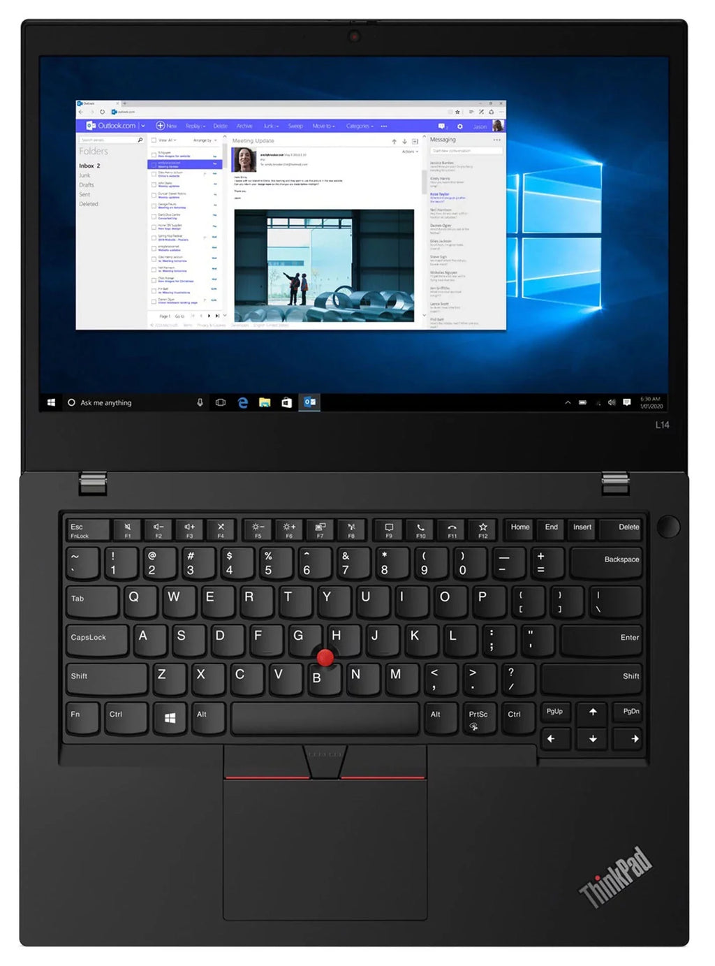 Restored Lenovo ThinkPad L14 Gen 1 Home & Business Laptop (AMD Ryzen 5 PRO 4650U 6-Core, 14.0" 60Hz Full HD (1920x1080), AMD Radeon, 32GB RAM, 256GB PCIe SSD, Wifi, USB 3.2, HDMI, Webcam, Win 11 Pro) (Refurbished)
