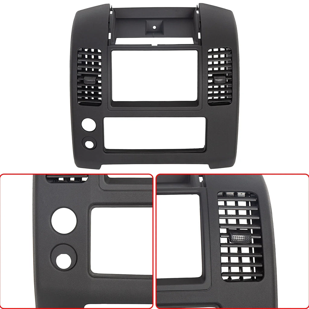 KOJEM ront Center Dash Console for 2005-2020 Nissan Frontier, Front Center Dash Console Instrument Panel Lid Bezel Dashboard Cover Replacement for Part Number 68259-ZP16C, Matte Onyx