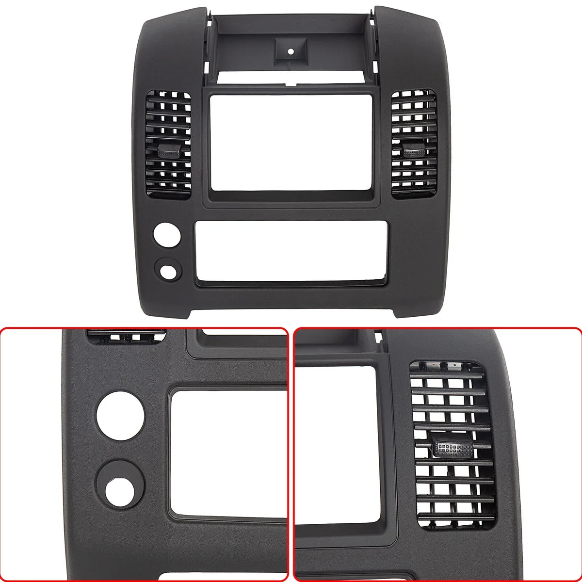 KOJEM ront Center Dash Console for 2005-2020 Nissan Frontier, Front Center Dash Console Instrument Panel Lid Bezel Dashboard Cover Replacement for Part Number 68259-ZP16C, Matte Onyx
