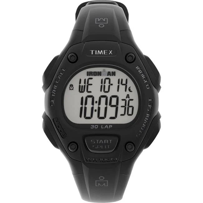 34 mm Unisex Ironman Classic 30 Midnight Case & Top Ring Resin Strap Watch with Midnight Resin Strap