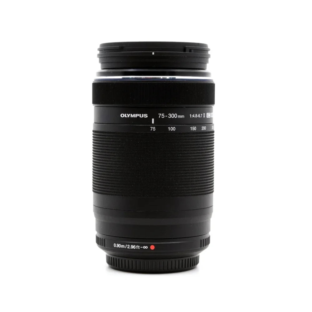 Olympus M.Zuiko Digital ED 75-300mm f/4.8-6.7 II Lens- Video Kit + Slave Flash + Monopad - 64GB Accessory Bundle