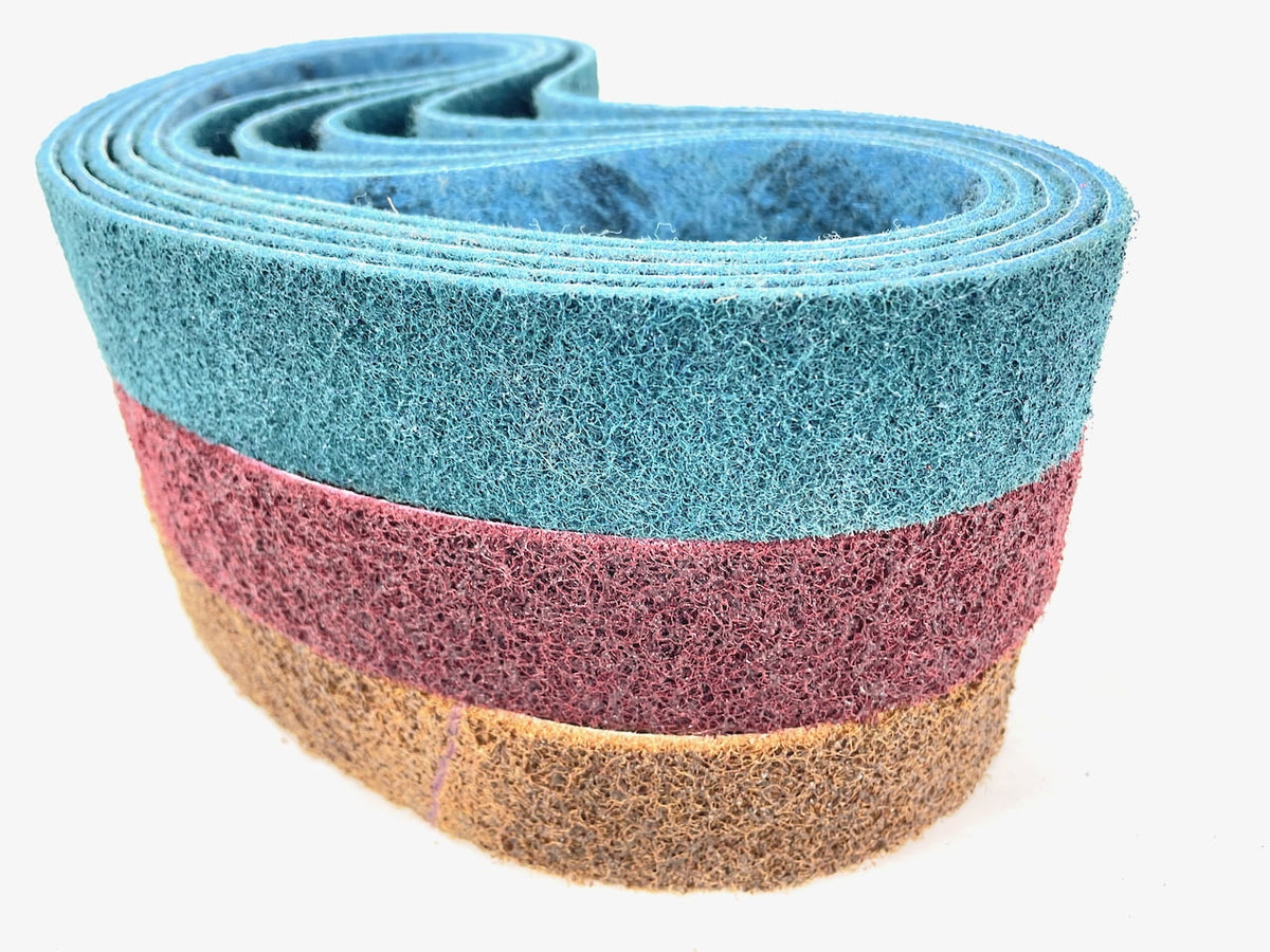 BLUEROCK 40A & 3M™ Scotch-Brite™ 15 Belts Package Deal Pipe Polisher Grinder Sander (Belts fit Metabo)