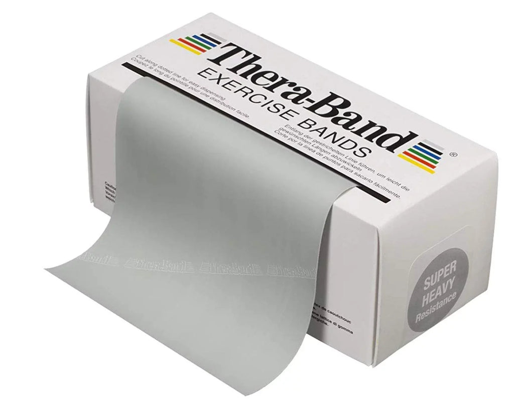 Theraband Professional Latex Resistance Bands, 6 Yard Roll Resistance Level: Silver