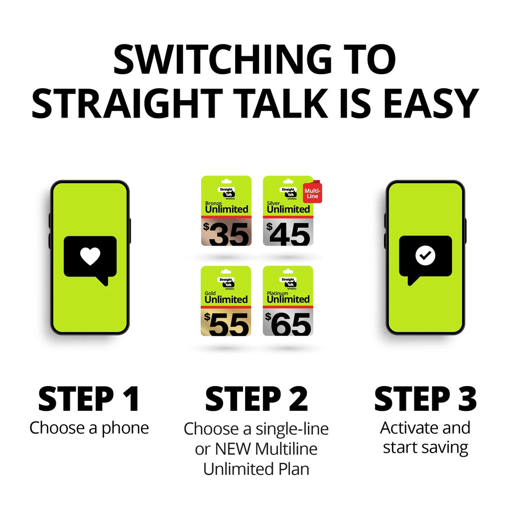 Straight Talk Apple iPhone 15 Pro, 256GB, Midnight - Prepaid Smartphone