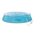 Summer Waves 12 Foot Wide Transparent Quick Set Inflatable Top Ring Pool, Clear