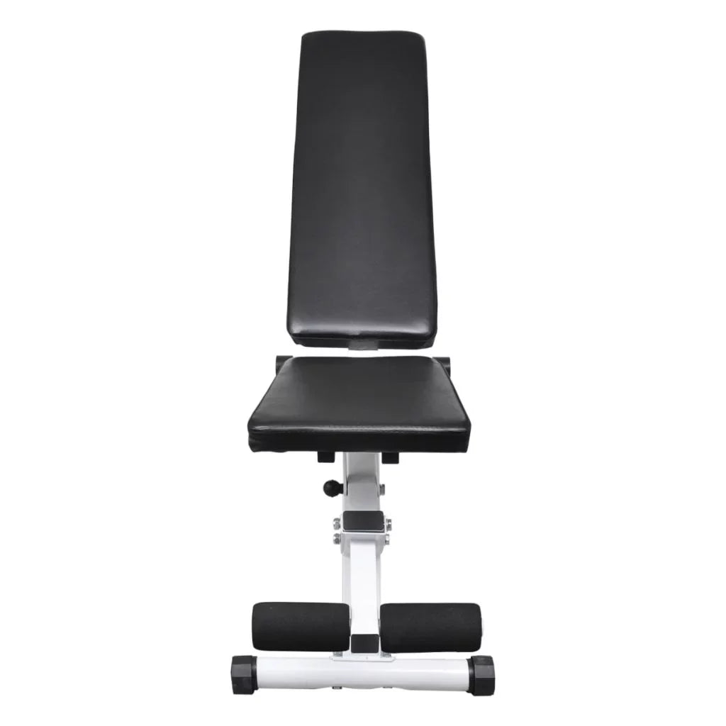 Dcenta Fitness Utility Bench Backrest Adjustable Padded Cushion Full Body Workout Strength Training Bench Exercise Equipment for Home Gym, Weight Lifting 52 x 16 x 19 Unit