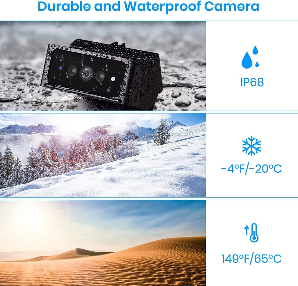 AUTO-VOX 1080P RV Backup Camera Wireless for Solar4 Only,No Wires Installation Rear View Camara , IR Night Vision Back up Camera for Car/Truck