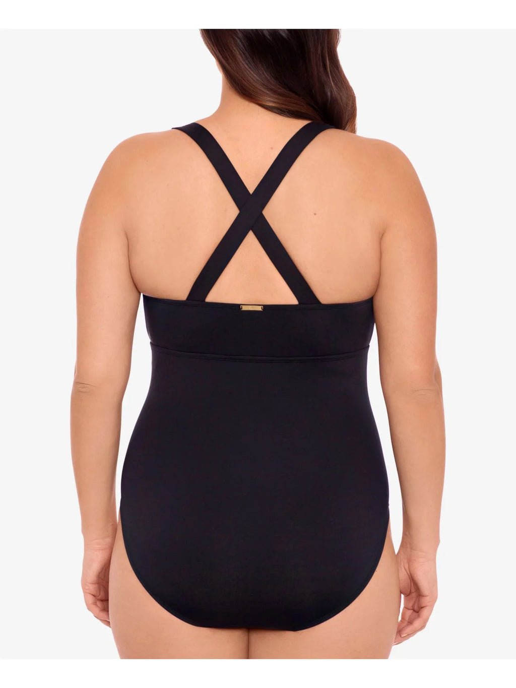 LAUREN RALPH LAUREN Women's Dark Tummy Control Non-Removable Cups Cutout Scoop Neck One Piece Swimsuit 22W