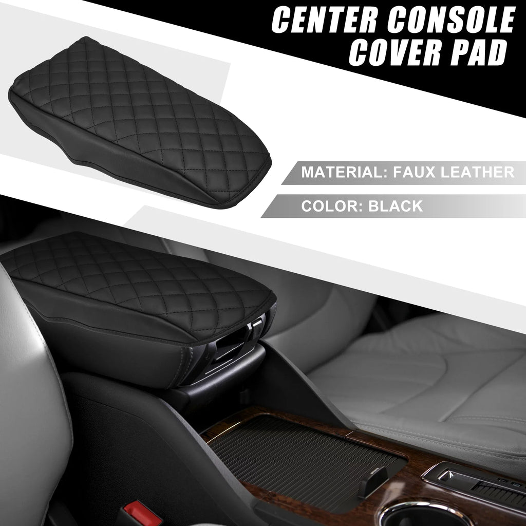 Unique Bargains Car Center Console Pad Waterproof Armrest Seat Box Cover Protector for Ford Bronco Sport 2020-2023 Onyx