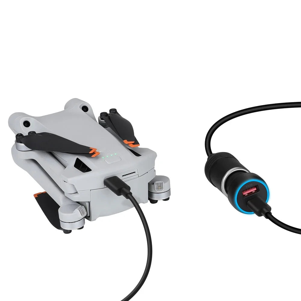 Super Fast USB-C Charging Adapter QC3.0 PD Car Charger for DJI Mini 2/Mini 3 Pro