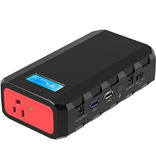 SinKeu 88.8Wh 65W Portable Power Bank Battery Pack Fast Charger AC 110V Camping Travel Backup Charcoal