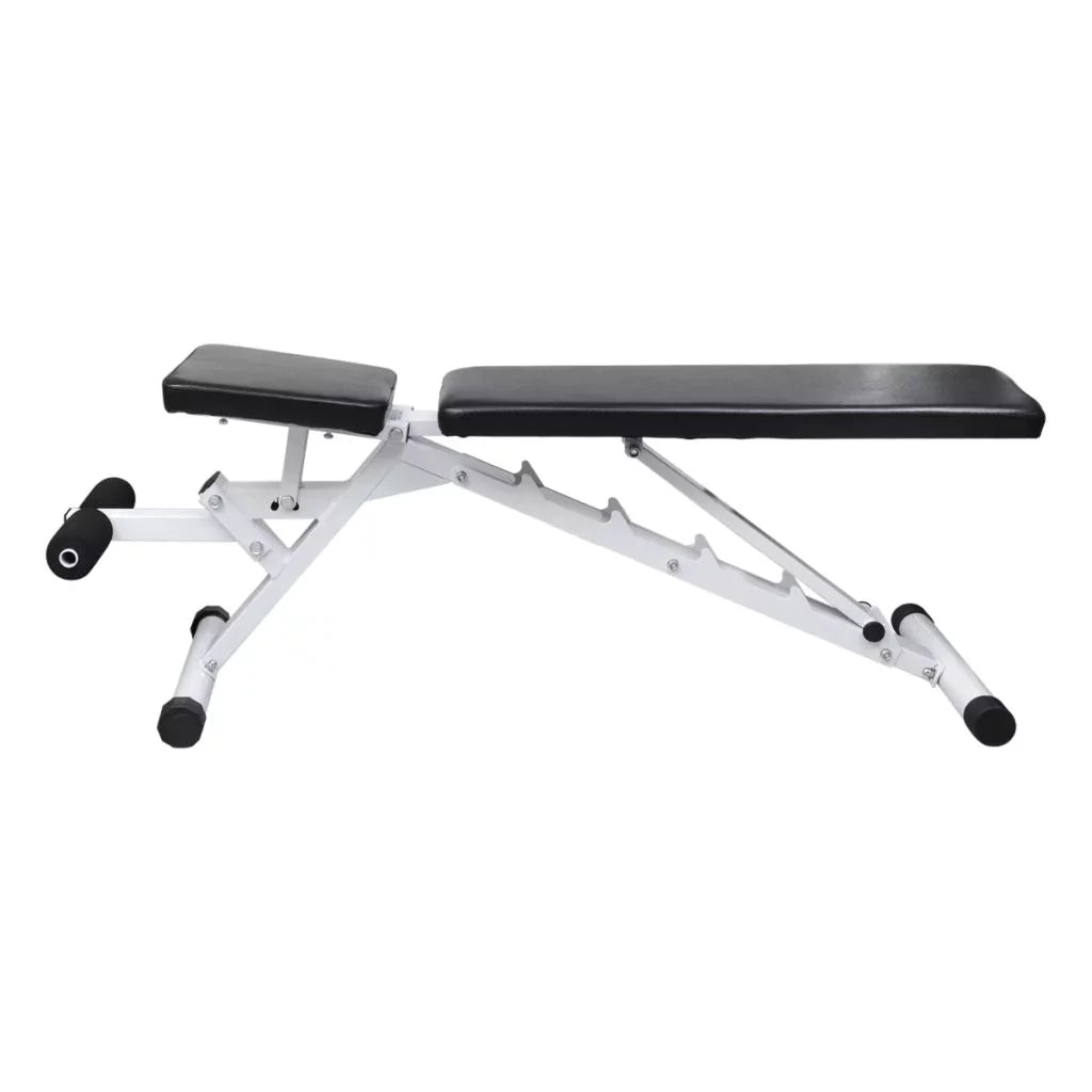 Dcenta Fitness Utility Bench Backrest Adjustable Padded Cushion Full Body Workout Strength Training Bench Exercise Equipment for Home Gym, Weight Lifting 52 x 16 x 19 Unit