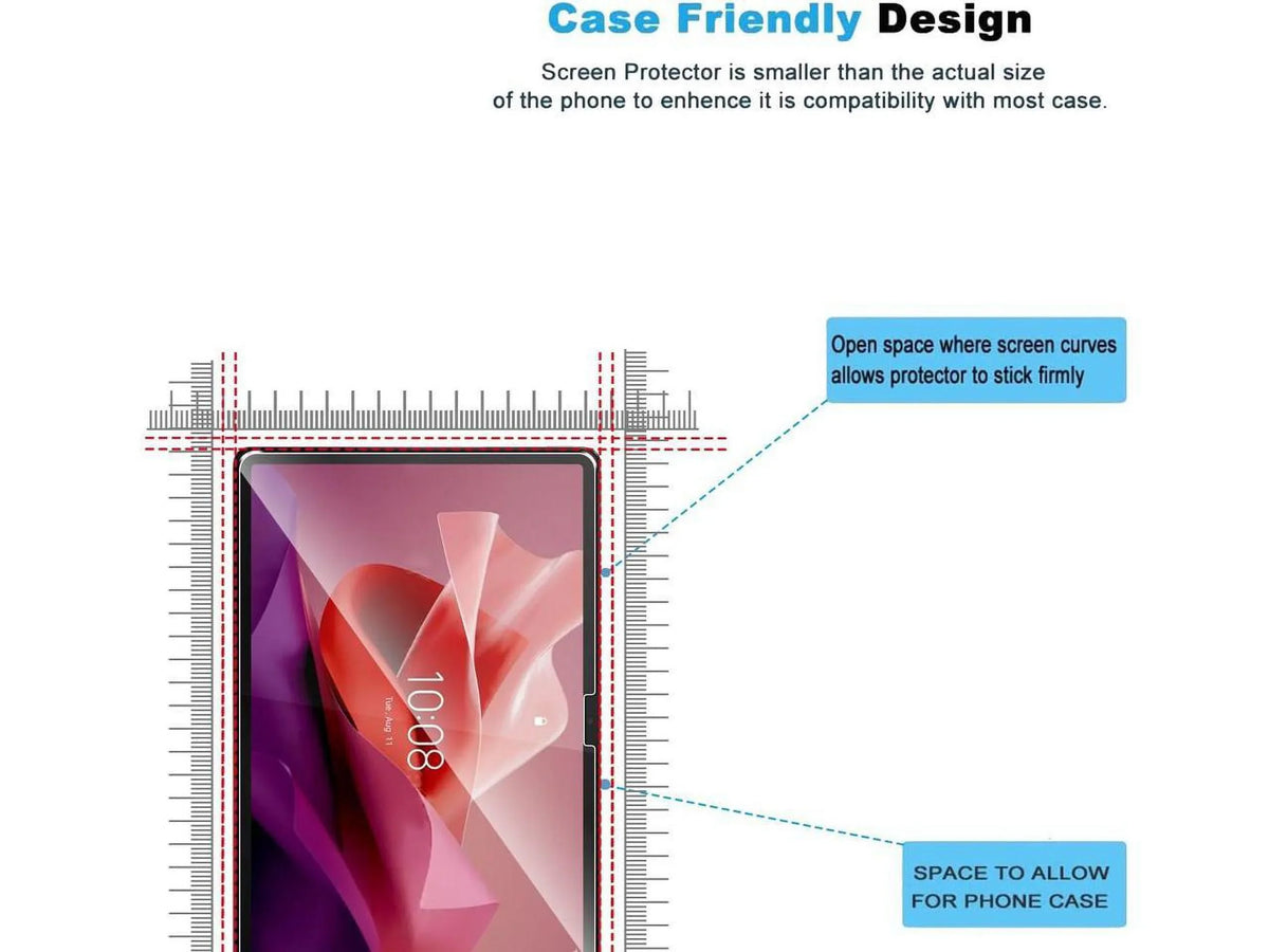 [2-Pack] Screen Protector for Lenovo Tab P12 / Lenovo Xiaoxin Pad Pro 12.7 Centimeter Tempered Glass Screen Protector Film, S Pen Compatible, Anti-Fingerprint, Anti-Scratch