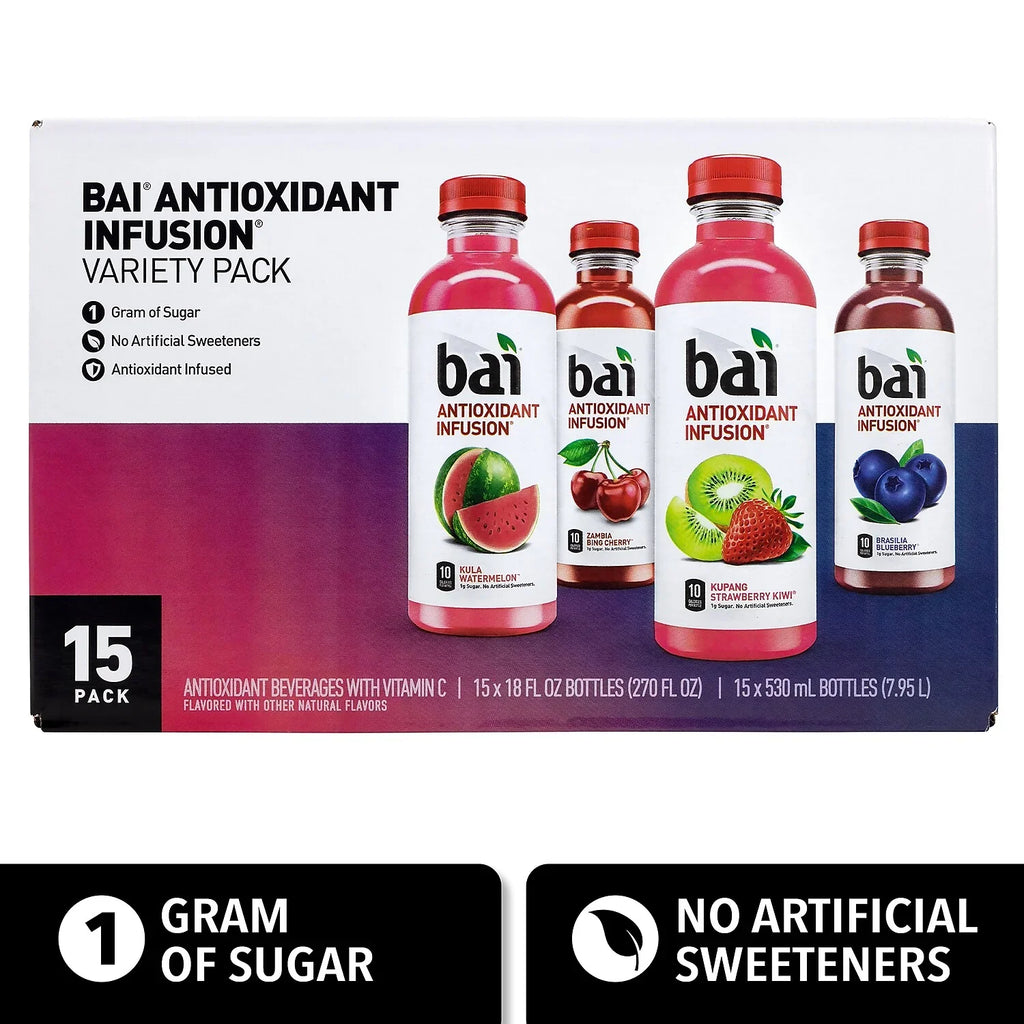 Bai Antioxidant Infusion Variety Pack, 18 Fl Oz, 15 Ct