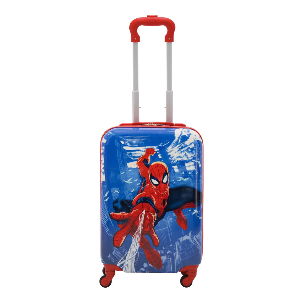 Marvel Spider-Man 21 Unit Kids Rolling Luggage, Hardshell Carry On Suitcase with Wheels, Blue