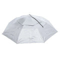 Uxcell OD 37.4" Umbrella Hat, Oxford Fabric Folding Double Layer Sun Rain Cap with Adjustable Strip, Silver