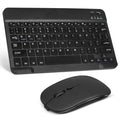 Rechargeable Bluetooth Keyboard and Mouse Combo Ultra Slim Full-Size Keyboard and Ergonomic Mouse for Xiaomi Mi Mix 2S and All Bluetooth Enabled Mac/Tablet/iPad/PC/Laptop - Onyx Midnight