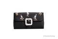 Kate Spade X Disney (K9760) Charcoal Leather Minnie Mouse Wallet Crossbody Handbag