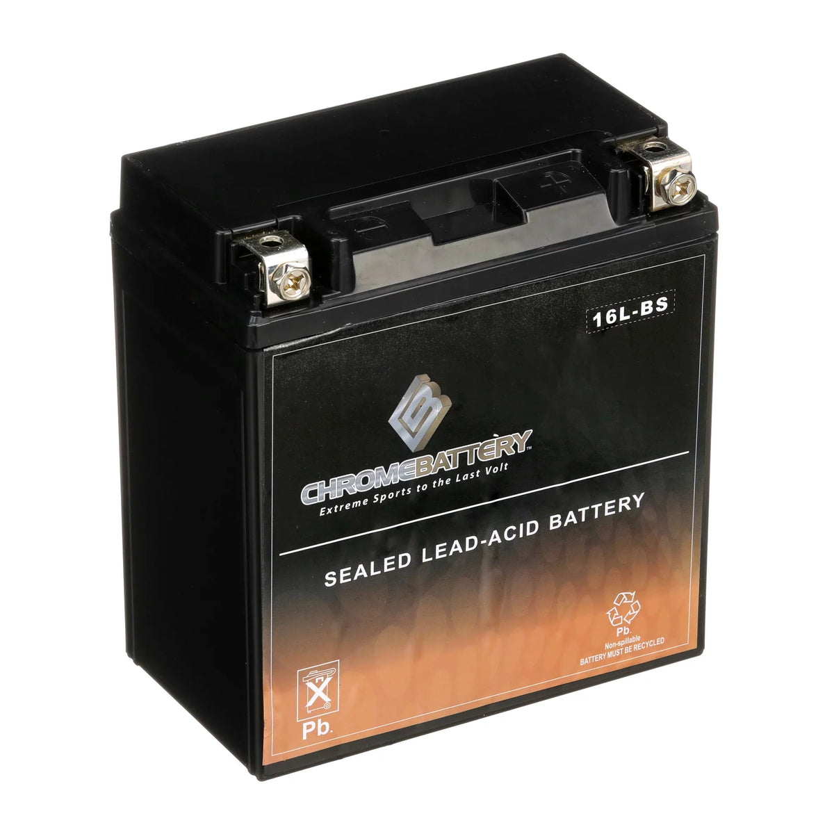 Chrome Battery YTX16L-BS (16L-BS 12 Volt,14 Ah, 230 CCA) Jet Ski Battery for Kawasaki 650cc Jf650 X2 1988