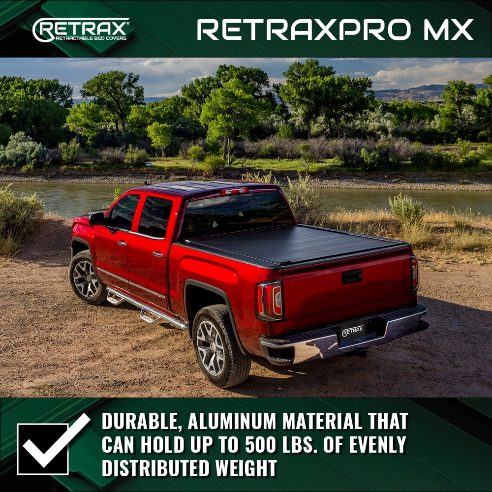 Retrax By Realtruck MX Retractable Truck Bed Tonneau Cover | 80842 | Compatible With Select 2007-2021 Toyota Tundra Regular & Double Cab with Deck Rail System 6' 7" Bed (78.7")