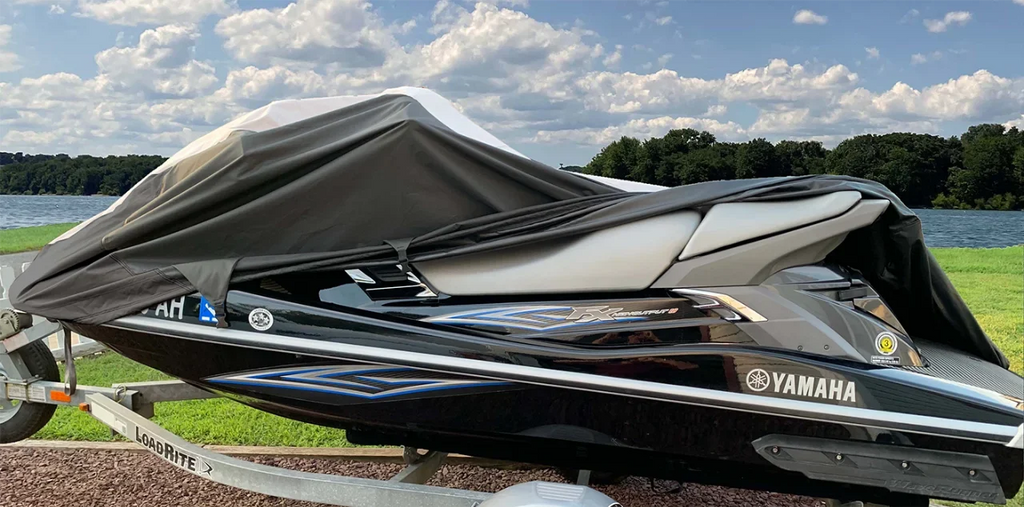 SUPER HEAVY-DUTY PWC JetSki Cover Compatible for Kawasaki Jet Ski 1100 STX 900 STS 1997-2002 PWC Trailerable Jet Ski Cover