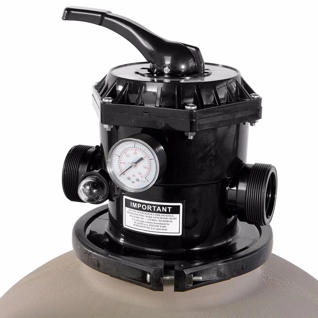 XtremepowerUS 24" Swimming Pool Sand Filter Inground Above Ground System with 7-Way Valve Pond up to 29,400 Gallons
