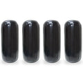 8 x 20 in. Center Hole Ribbed Boat Pontoon Fender, Midnight - 4 Piece