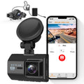Ricilar Front 4K Rear 2K Full Hd Car Dash Camera with Built in Wifi, Gps, Ultra Hd 2" Ips Screen, 170° and 140° Wide Angle Camera, Wdr, Night Vision, Gravity Sensor, 24 Hour Parking Mode