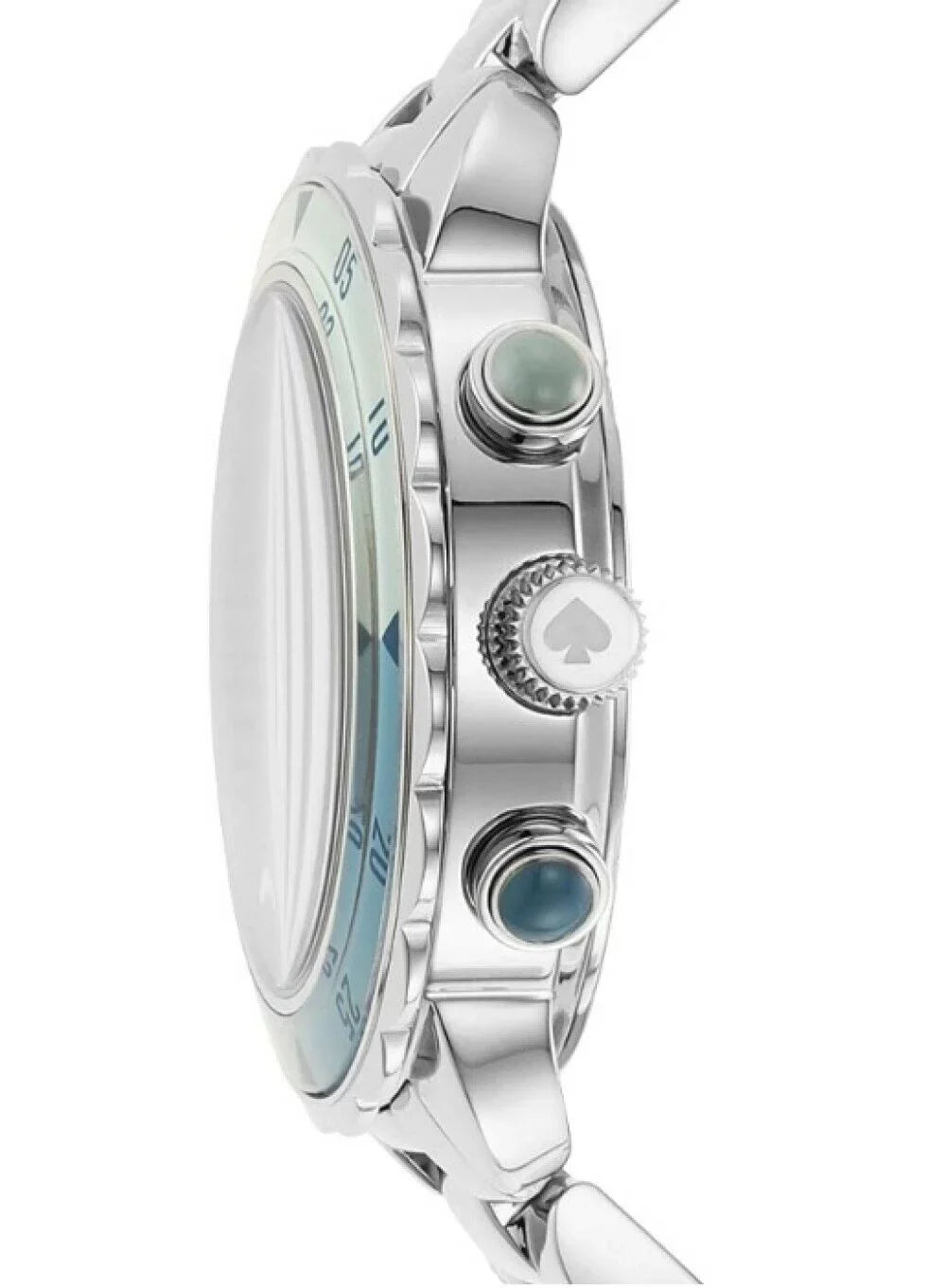 Kate Spade KSW1626 Baywater Blue Chronograph Dial Silver Stainless Steel Bracelet Band Women's Watch
