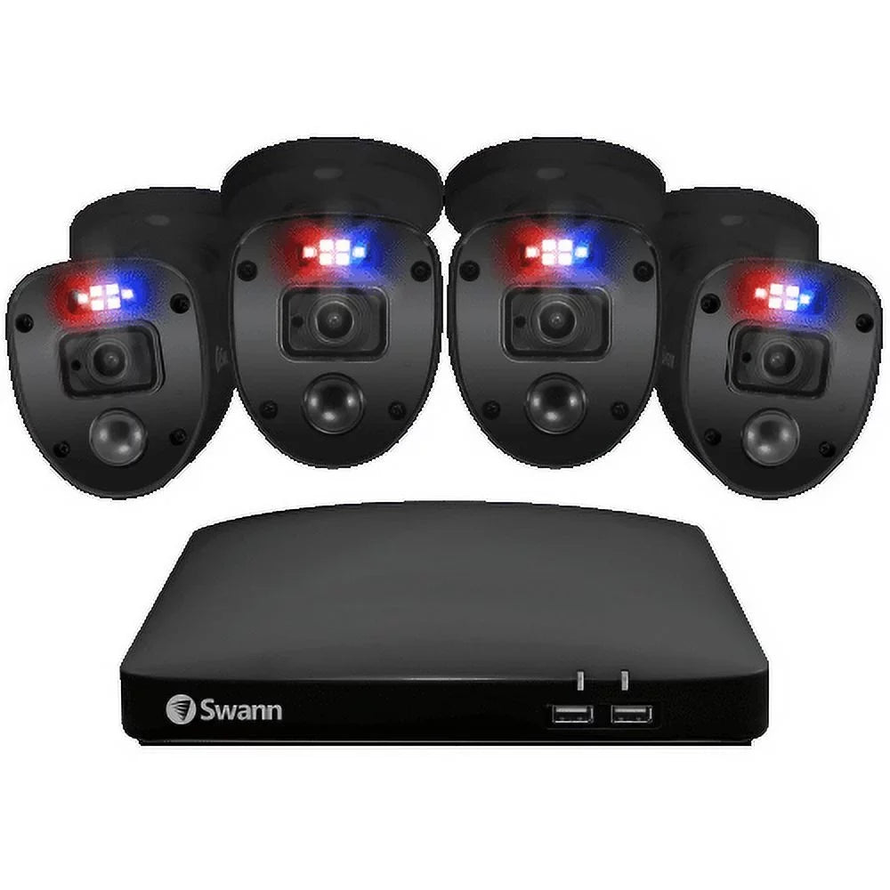 Swann Midnight Enforcer 4 Camera 8 Channel 1080p Full HD DVR Security System