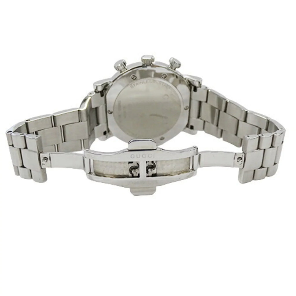 Used Gucci GUCCI watch men's G chrono date quartz stainless steel SS 101M YA101309 silver Charcoal