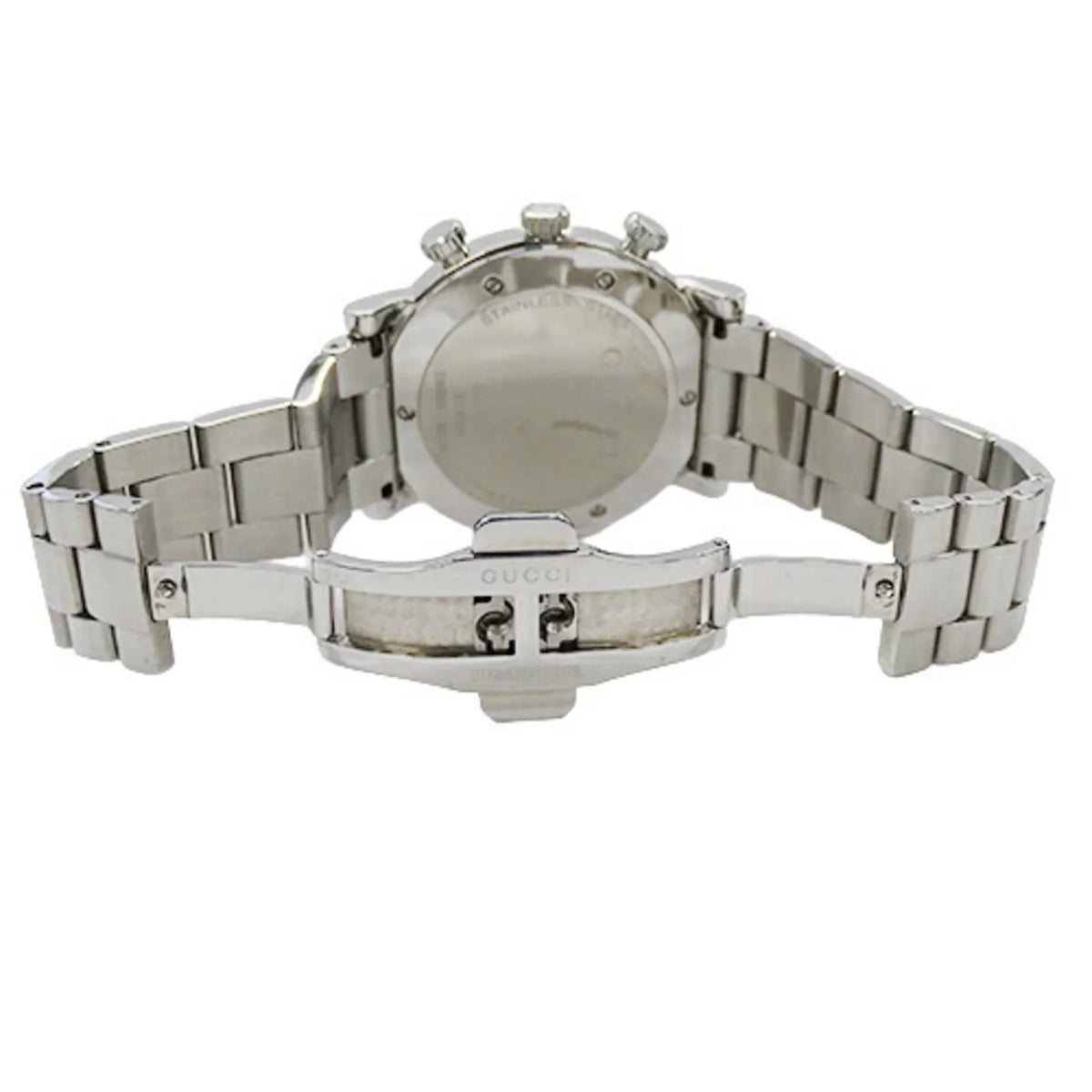 Used Gucci GUCCI watch men's G chrono date quartz stainless steel SS 101M YA101309 silver Charcoal
