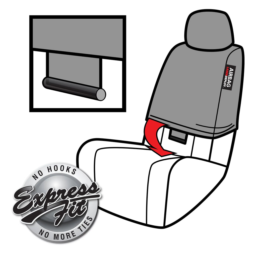 Genuine Dickies Full Vehicle Heavy Duty Polyester Car Seat Covers Onyx