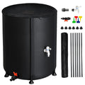 Portable Rain Barrel Water Collector Tank with Spigot Filter Charcoal 50 Gallon