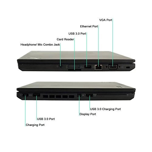 Lenovo ThinkPad T450 14, Core i5-5300U 2.3GHz, 8GB RAM, 1TB Solid State Drive, Windows 10 Pro 64Bit, (Used)