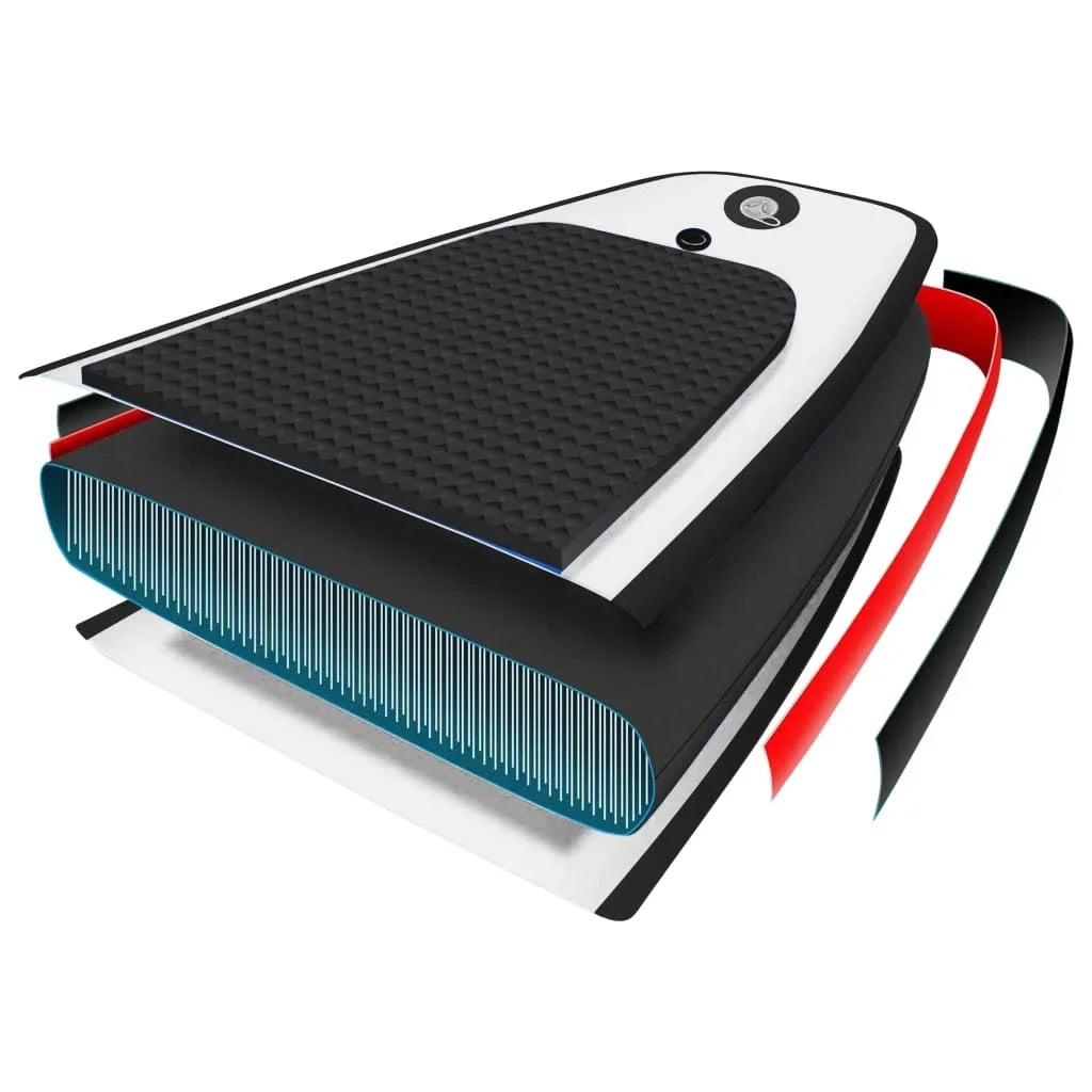 Buyweek Inflatable Stand up Paddle Board Set Charcoal and White