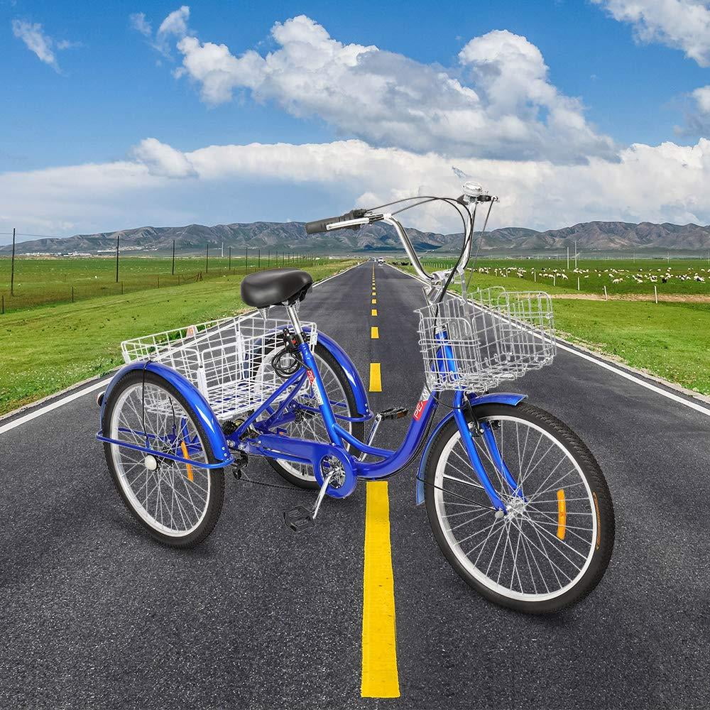 SalonMore Adult Tricycle Unit Wheel Men's Women's Bike, Blue