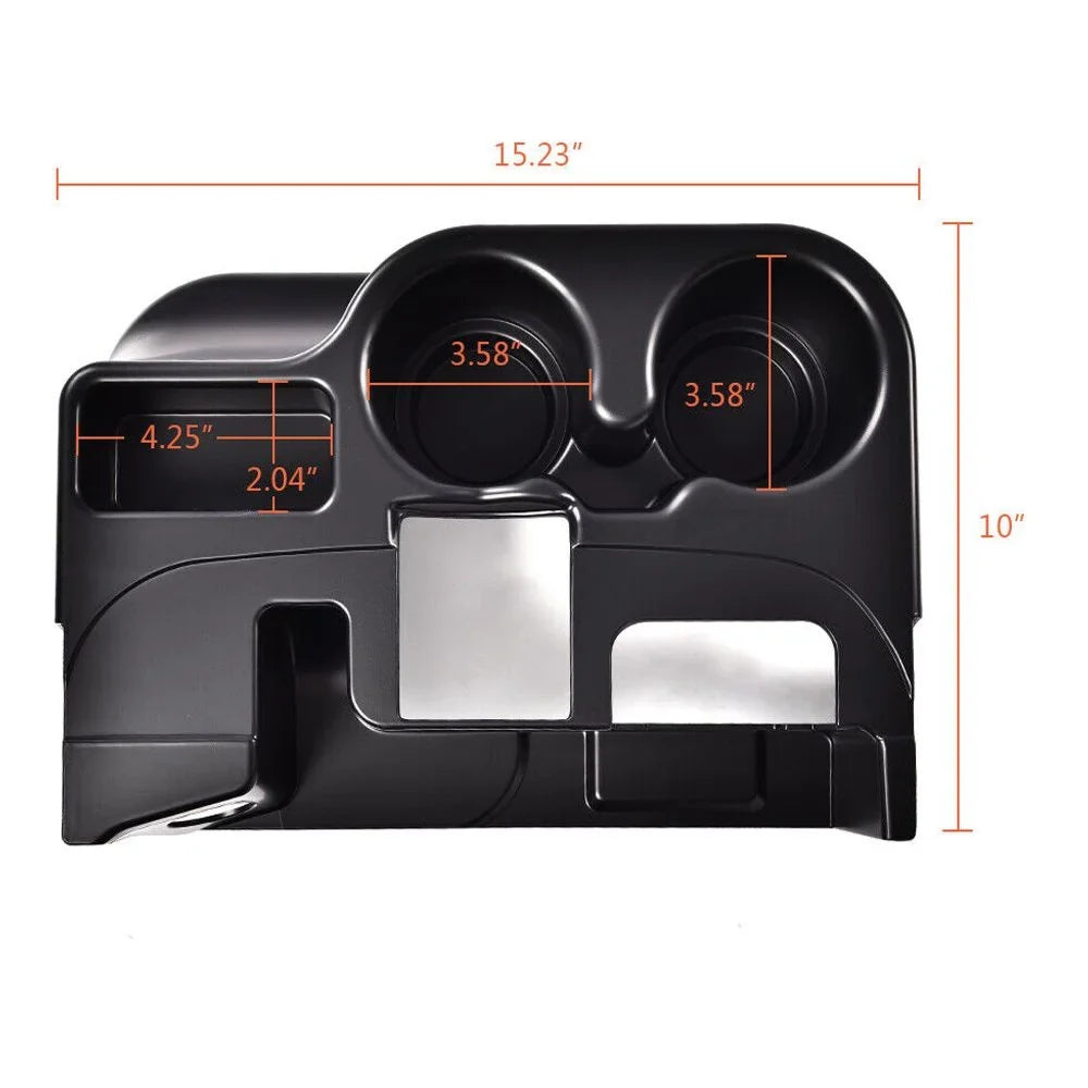 Teledu Fit For 03-12 Dodge Ram 1500 2500 3500 Matte Dark Center Console Cup Holder