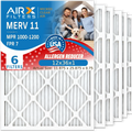 12x36x1 Air Filter MERV 11 Comparable to MPR 1000, MPR 1200 & FPR 7 Electrostatic Pleated Air Conditioner Filter 6 Pack HVAC Premium USA Made 12x36x1 Furnace Filters by AIRX FILTERS WICKED CLEAN AIR.
