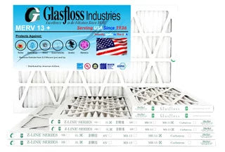 Glasfloss 10x30x1 - MERV 13 -Qty:4 - Furnace Air Filter - Made in USA (Actual Size: 9.5 x 29.5x7/8 Unit