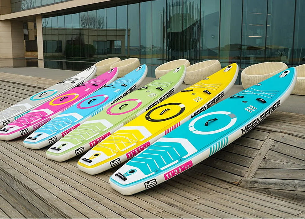Inflatable Stand Up Paddle Board(6In Thick)with Premium SUP Accessories & Backpack, Wide Stance, Bottom Fin for Paddling, Paddle, Leash, Surf Control, Non-Slip Deck for Youth & Adult(White)