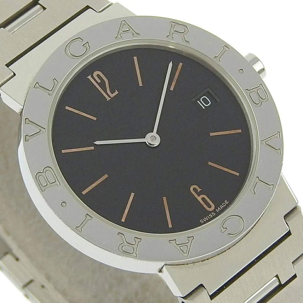 Pre-Owned Bvlgari BVLGARI Watch BB33SS Stainless Steel Quartz Analog Display Midnight Dial Bulgari Men's I220823033 (Fair)
